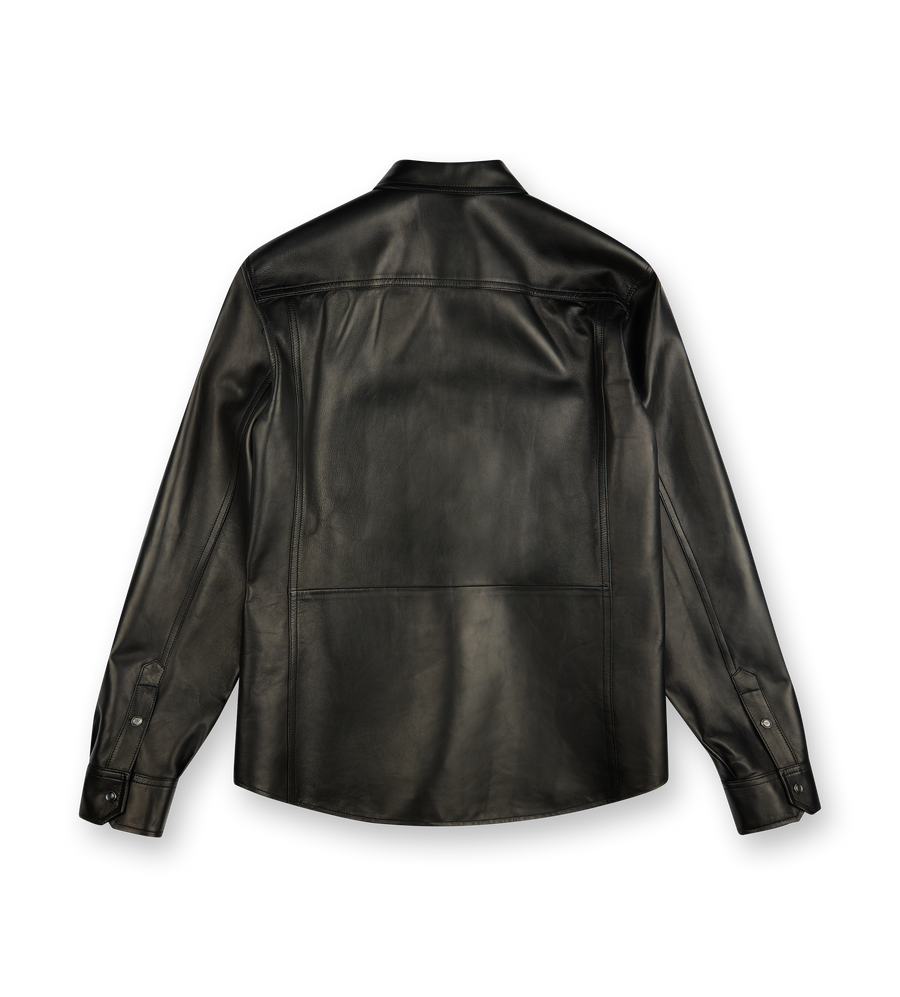 Leather Shirt Black