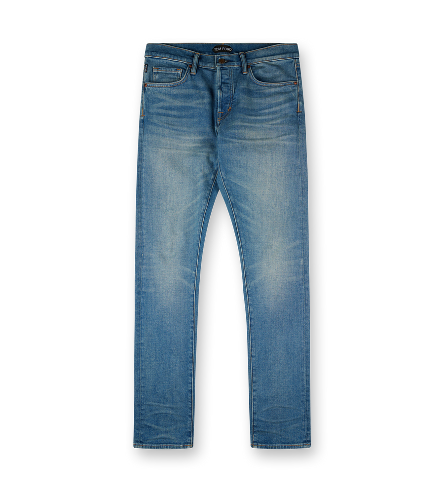 Distribution Slim Fit Denim Jeans Washed Blue