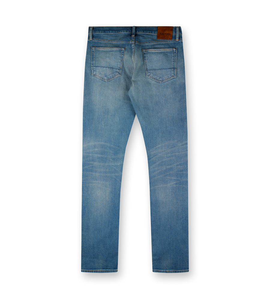 Distribution Slim Fit Denim Jeans Washed Blue