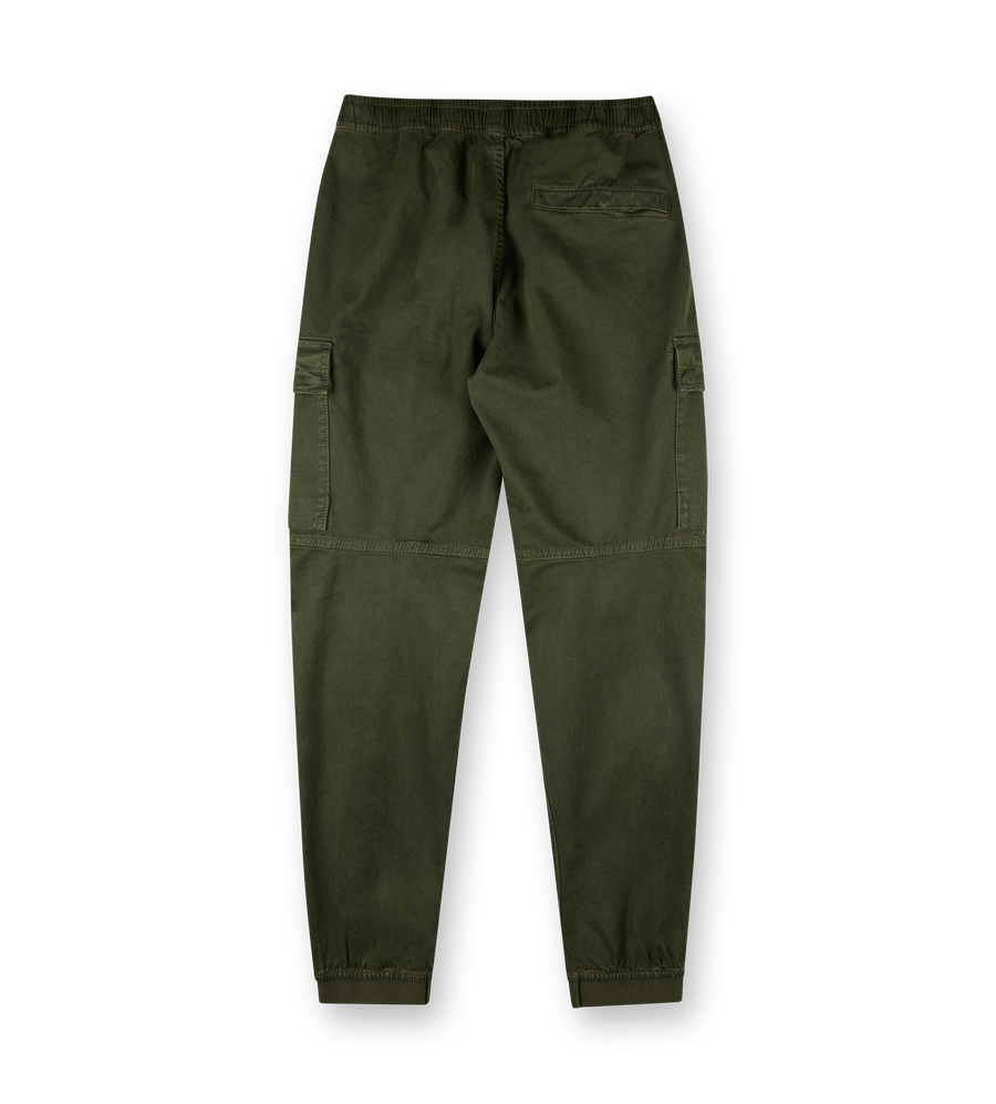 Tapered Cotton-Blend Cargo Trousers Green