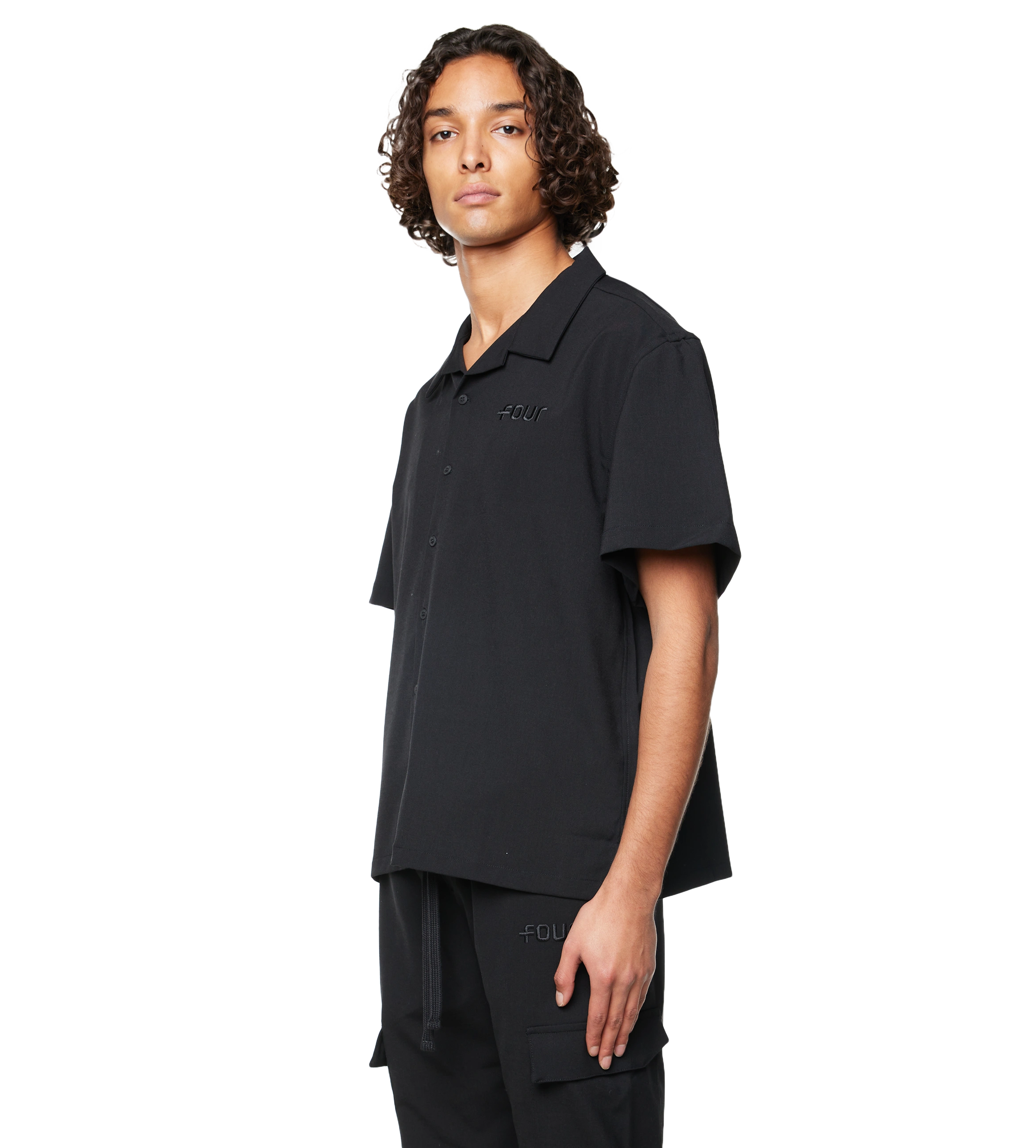 Logo Bowling Shirt Black