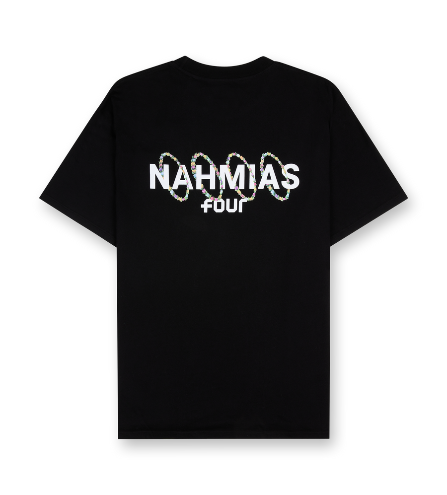 Nahmias x FOUR Flower Ring Boxy T-shirt Black