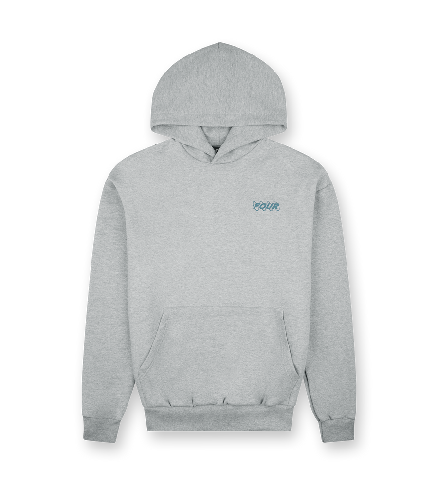 Green Circles Logo Hoodie Grey Melange