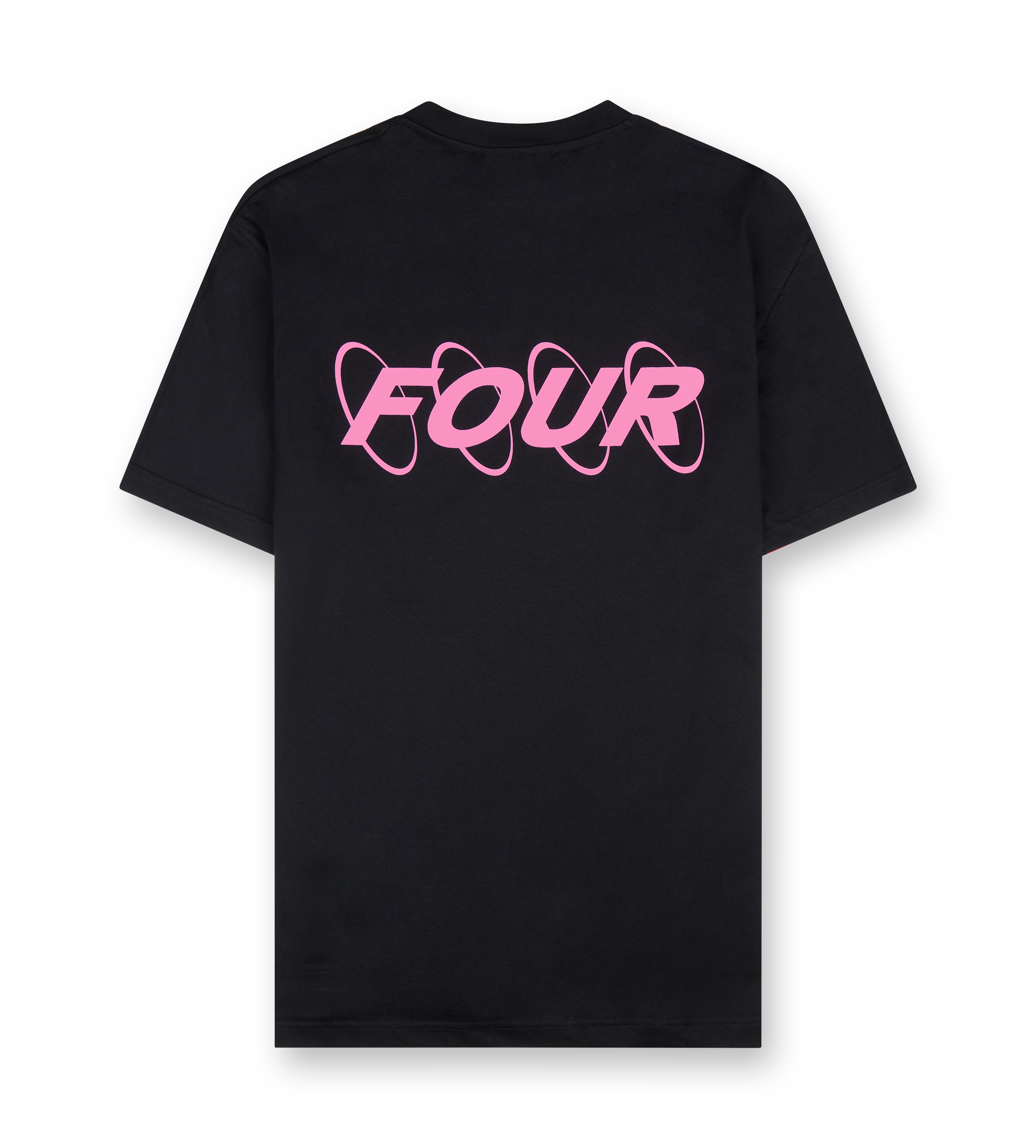 Pink Circles Logo T-shirt Black