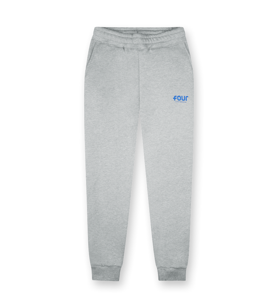 Blue Logo Sweatpants Grey Melange