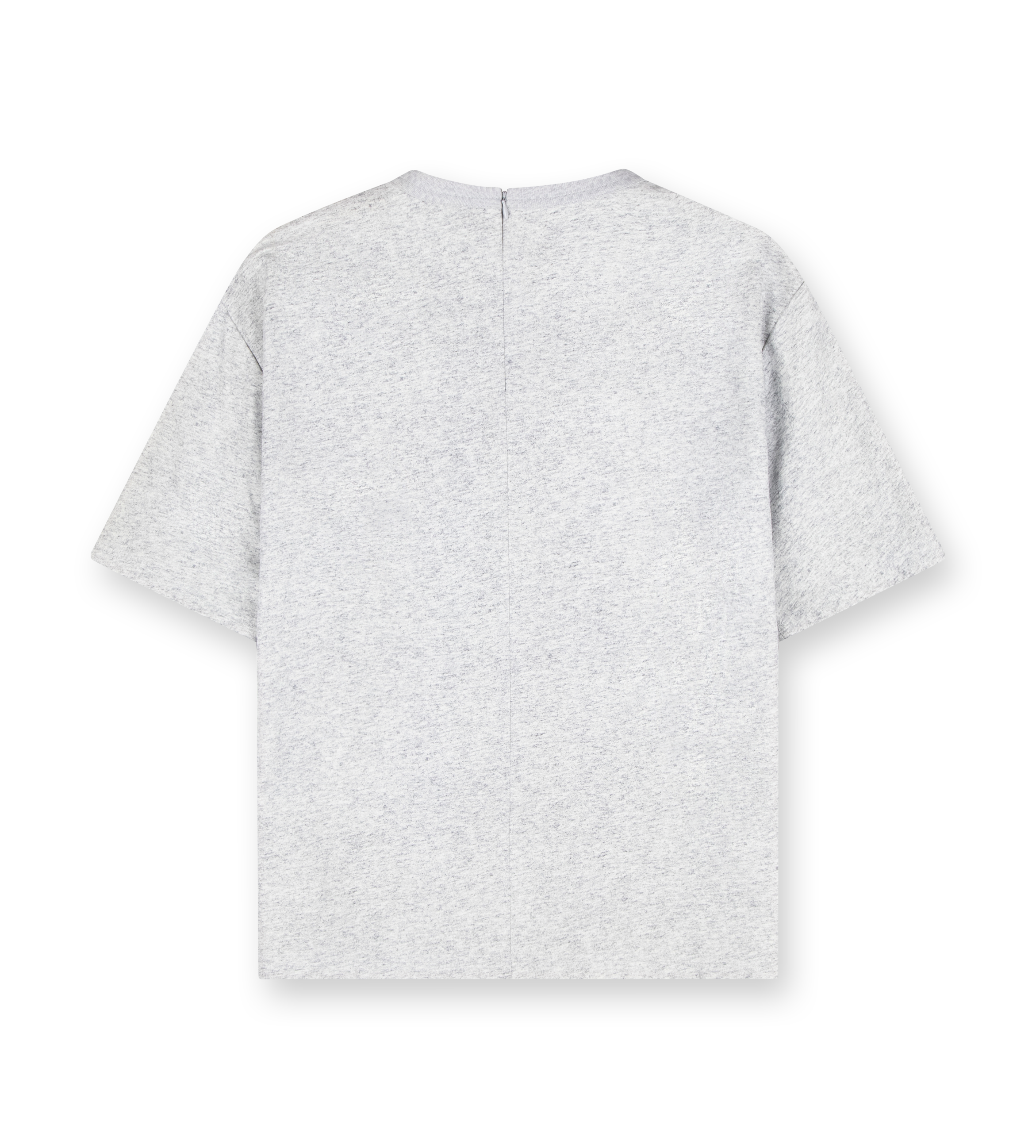 Relaxed Fit Printed Leather T-Shirt Grey