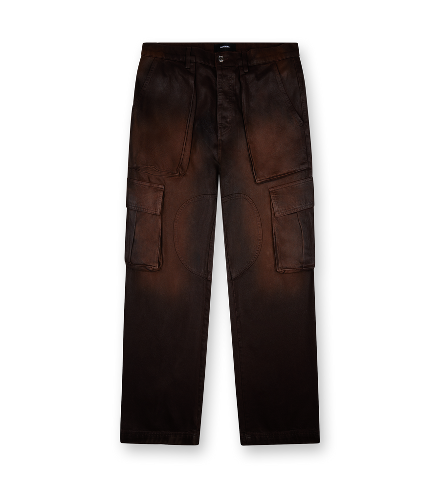 Waxed Denim Logo Cargo Pant