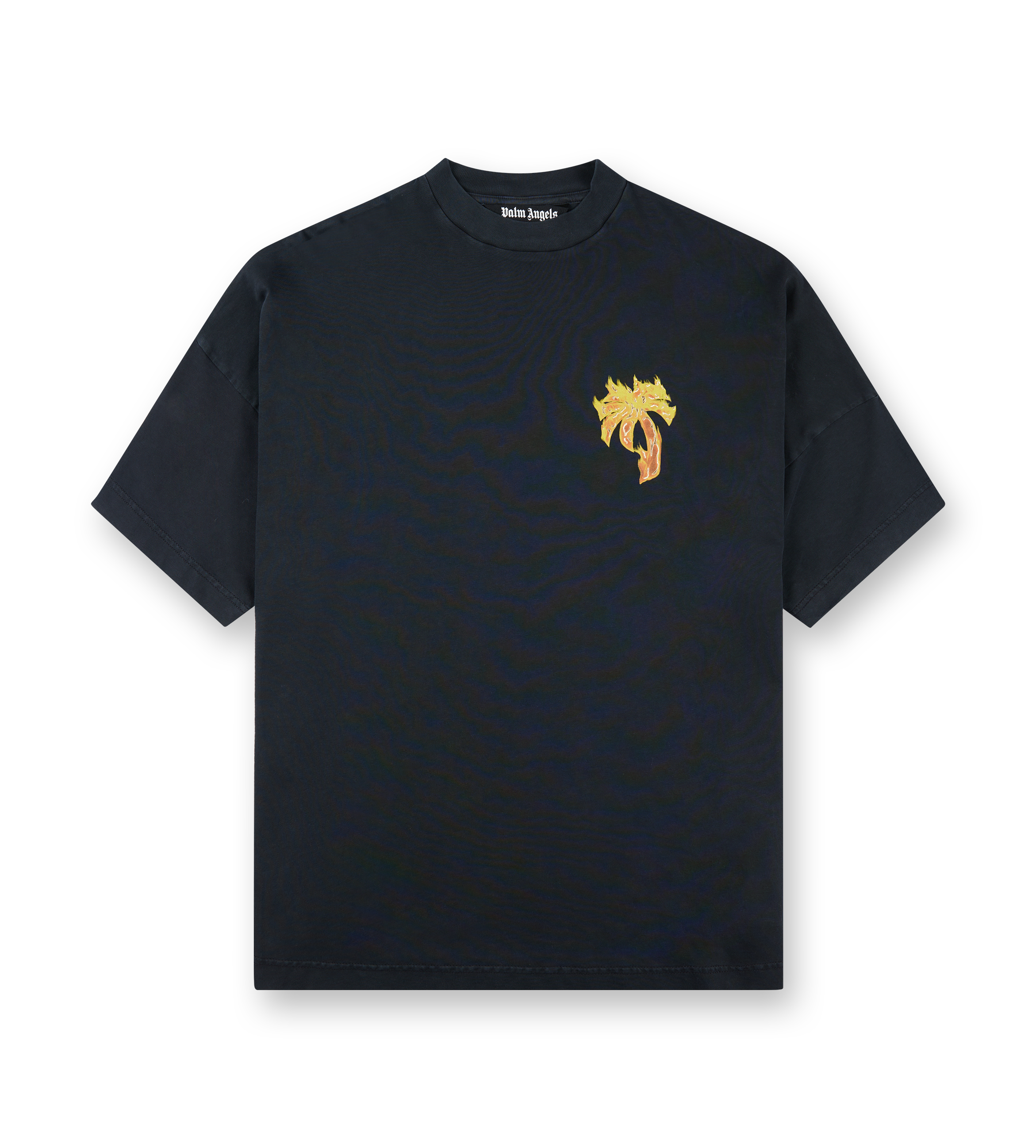 Burning Palm Tee Black