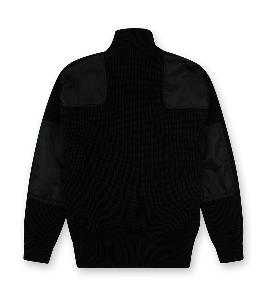 Wool Re-Nylon Cardigan Black