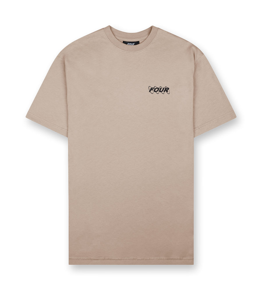 Circles Logo T-shirt Vintage Khaki