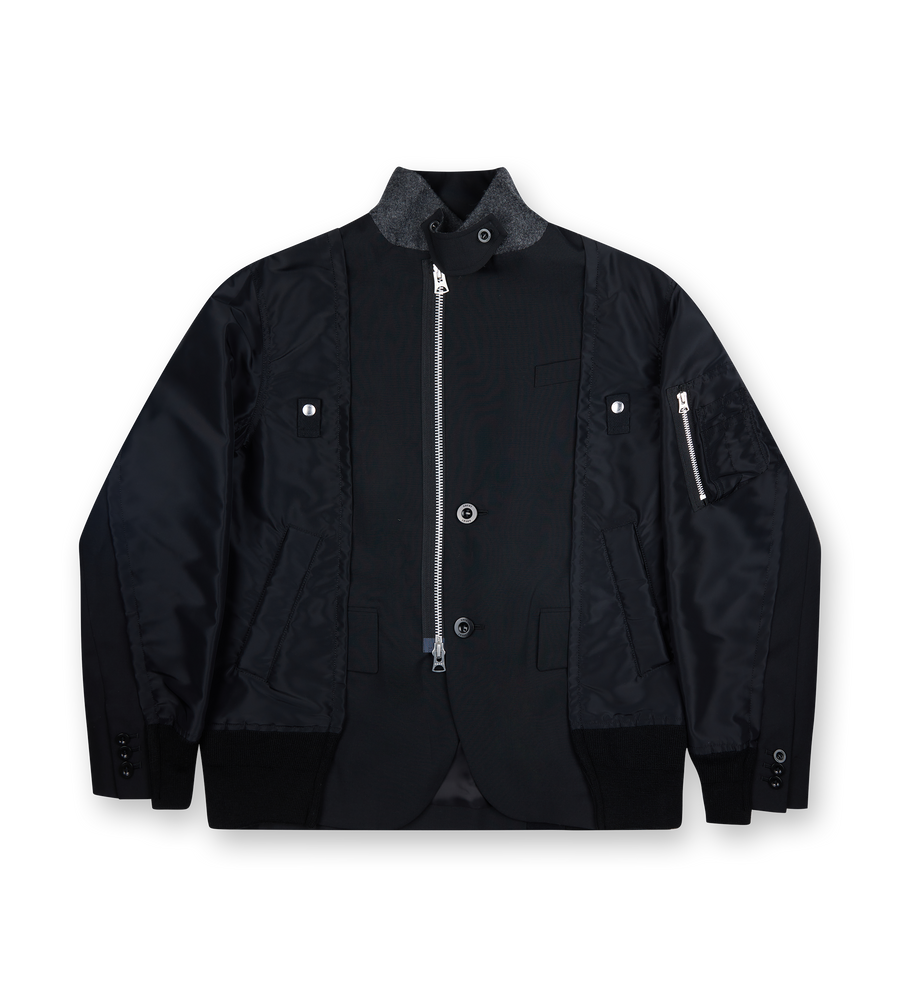 Suiting x Nylon Twill Jacket Black