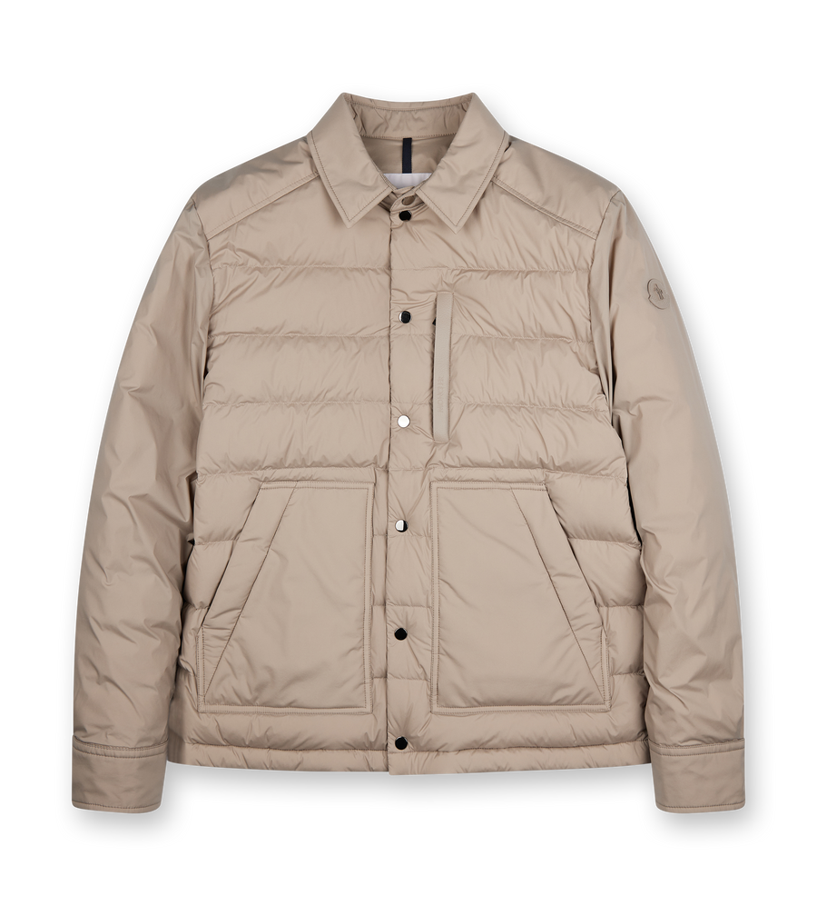 Padded Shirt Jacket Beige