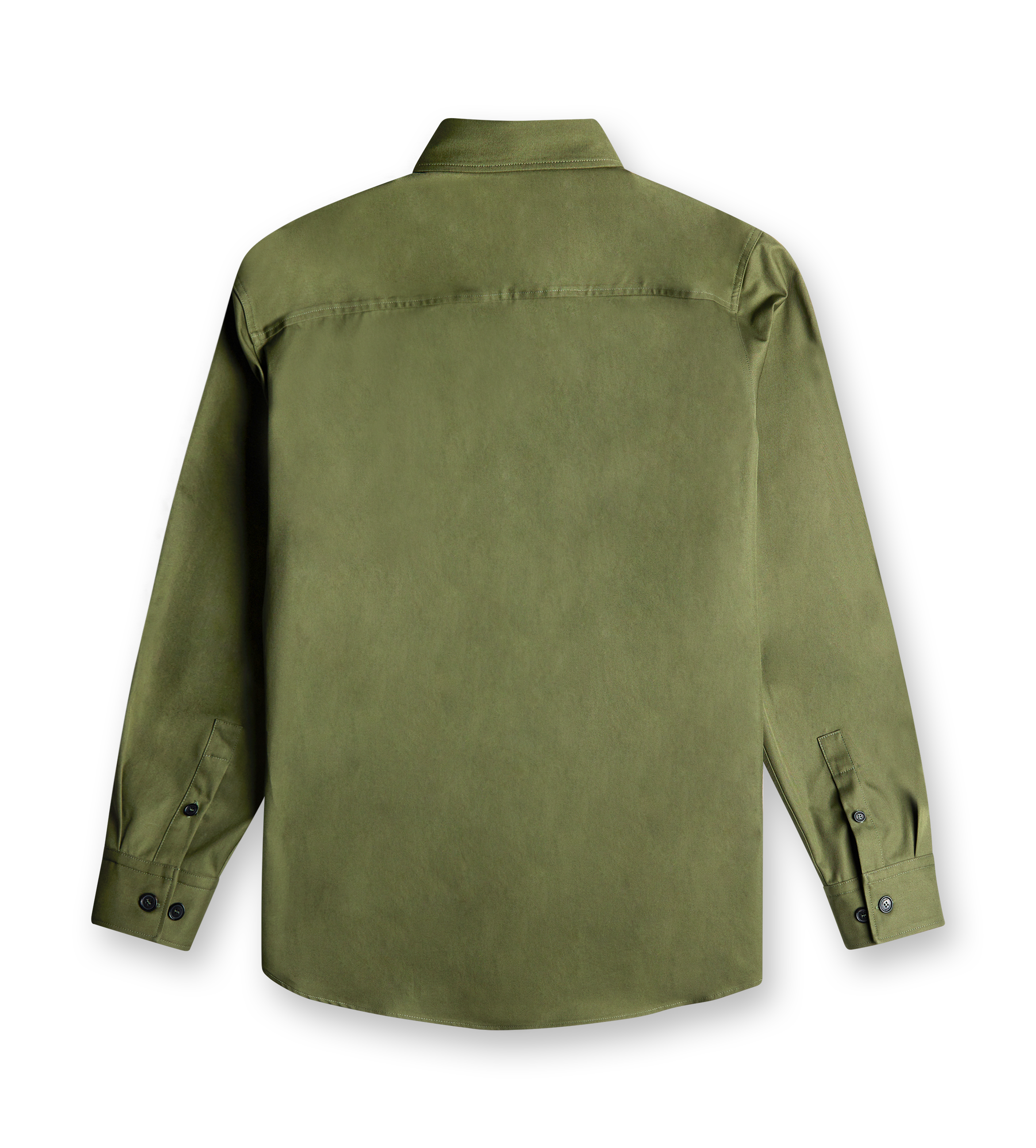 Military Green Cotton Overshirt