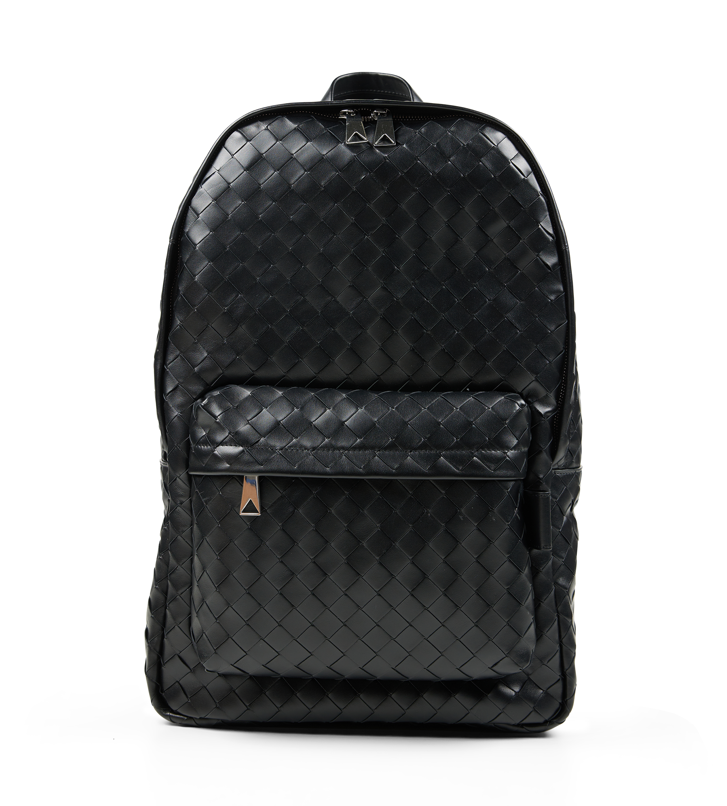 Medium Intrecciato Backpack Black Silver