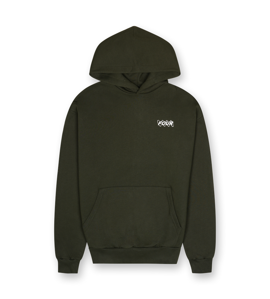 Circles Logo Hoodie Army Green