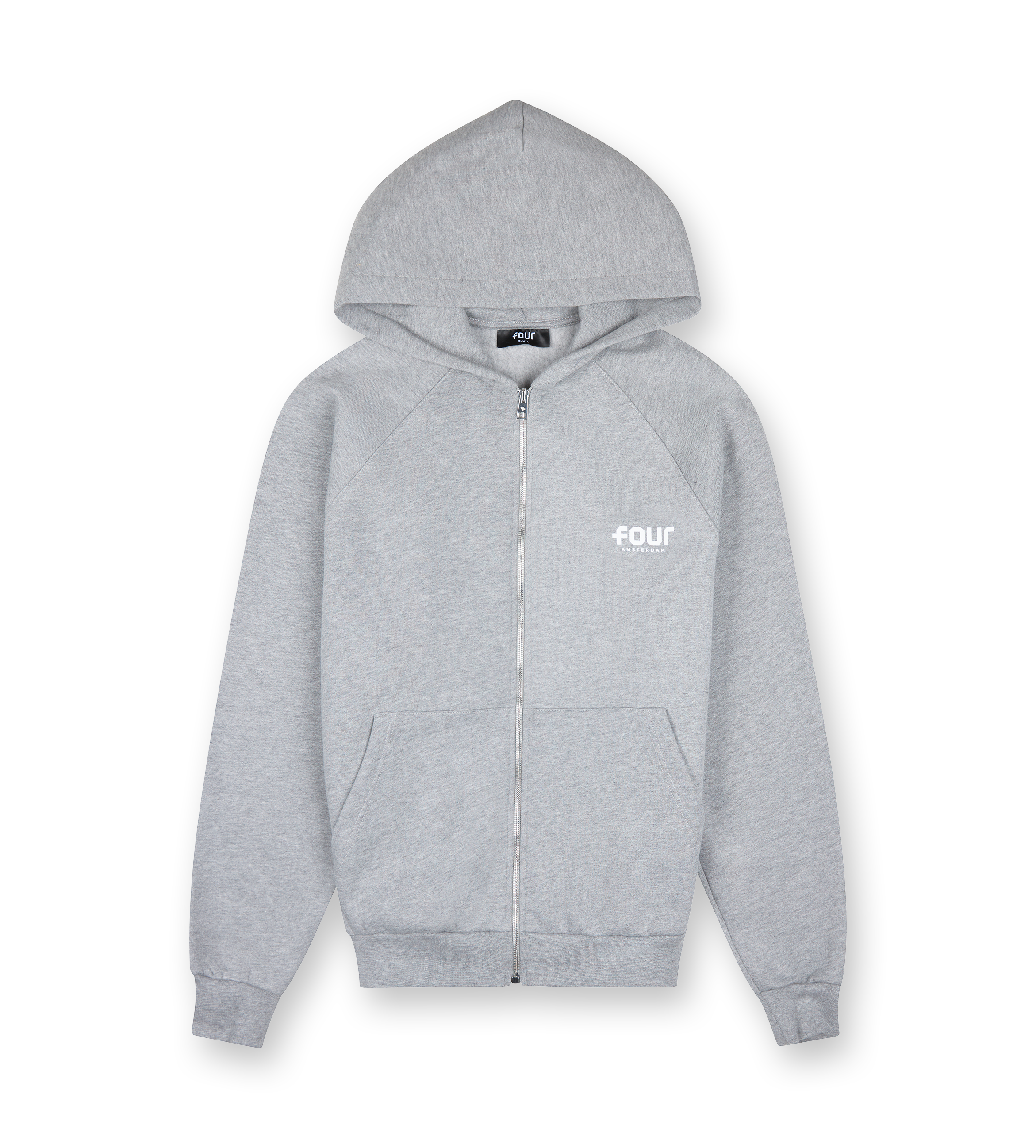 Logo Zip Up Vest Grey