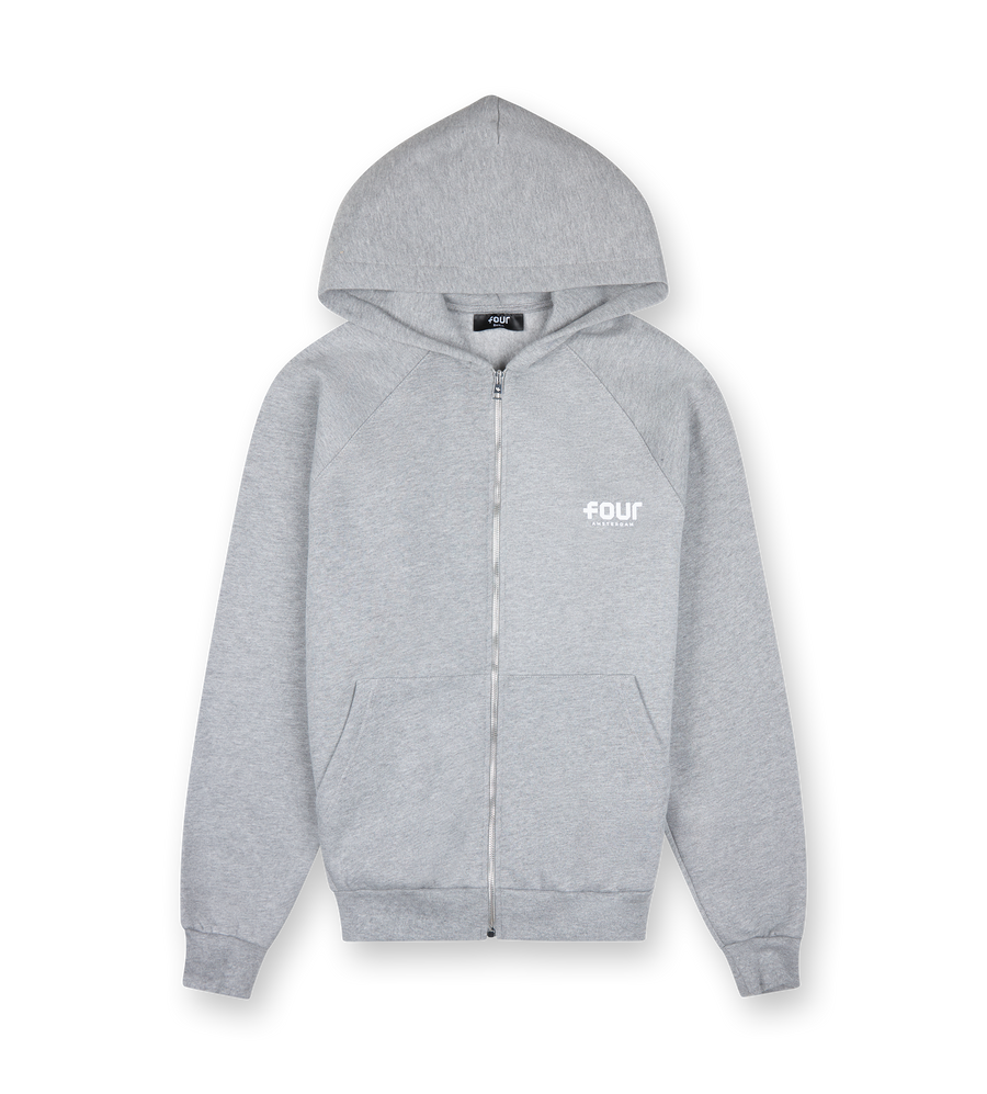 Logo Zip Up Vest Grey