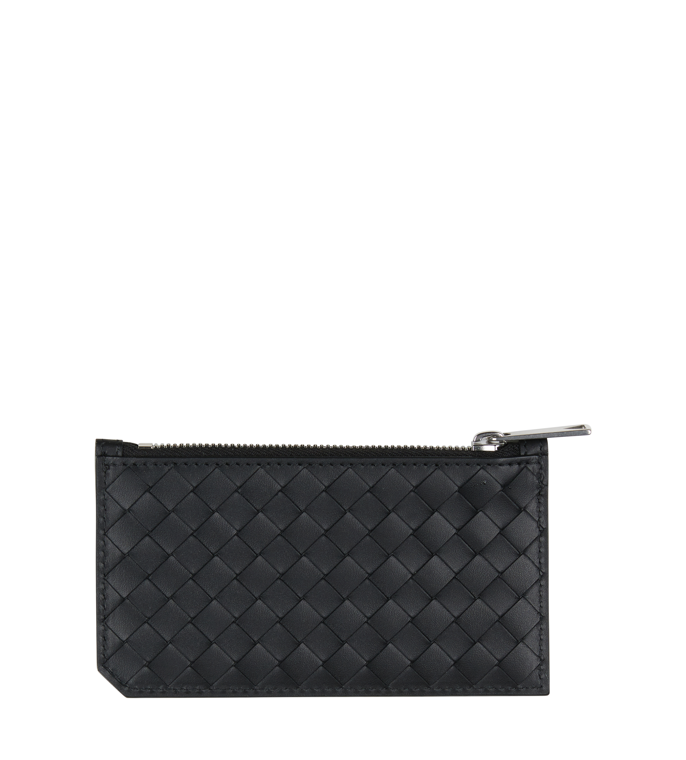 Intrecciato Piccolo Zipped Card Case Black