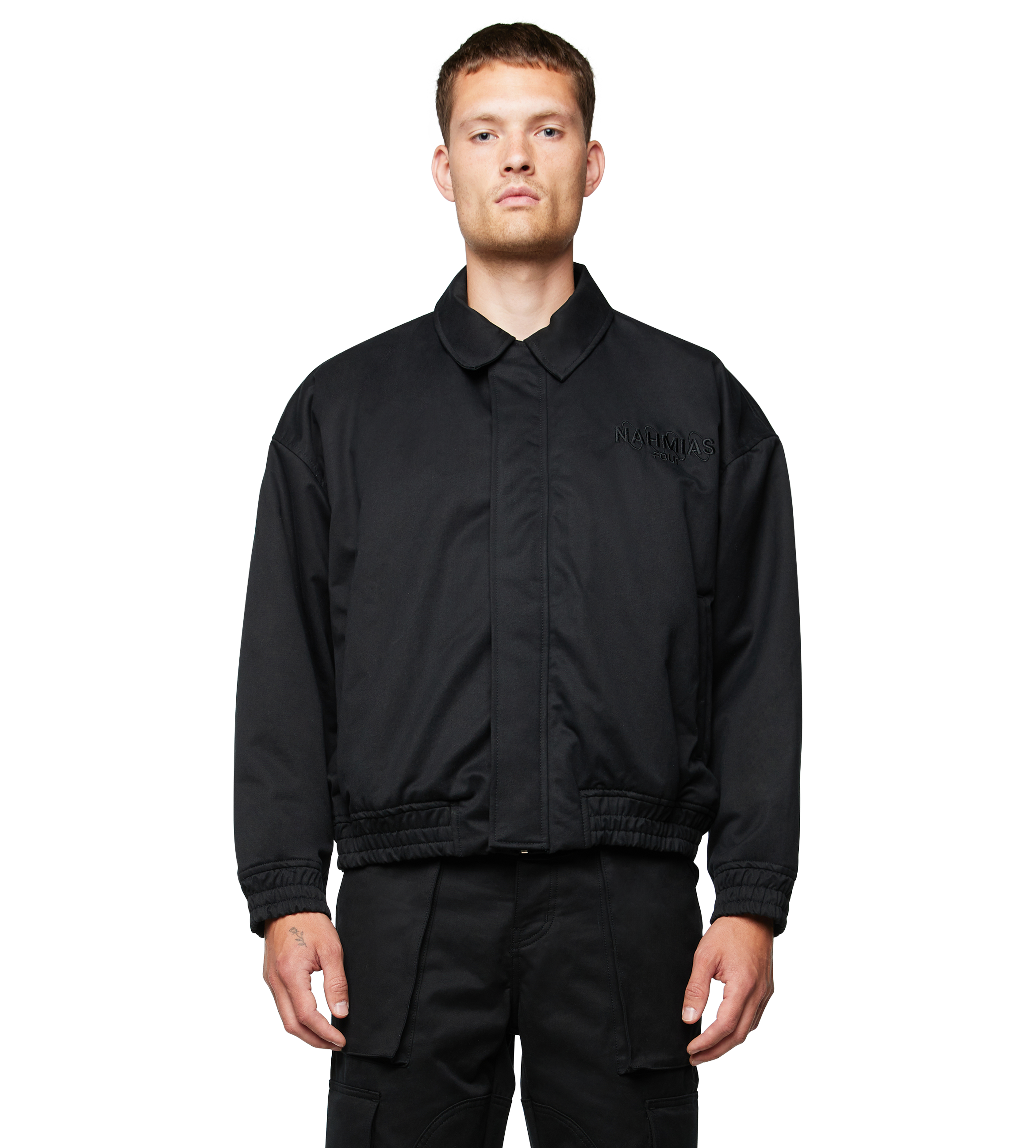 Nahmias x FOUR Canvas Bomber Jacket Black