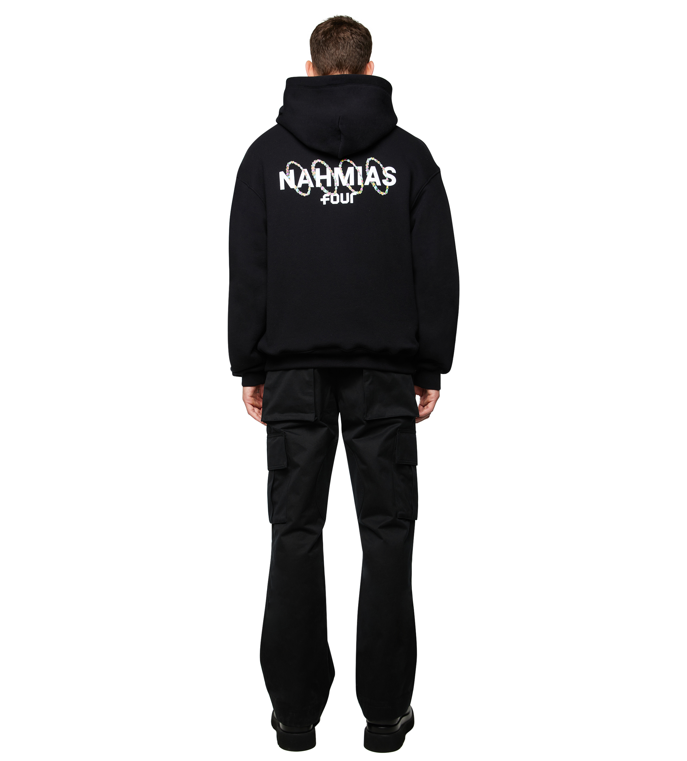 Nahmias x FOUR Flower Ring Hoodie Black