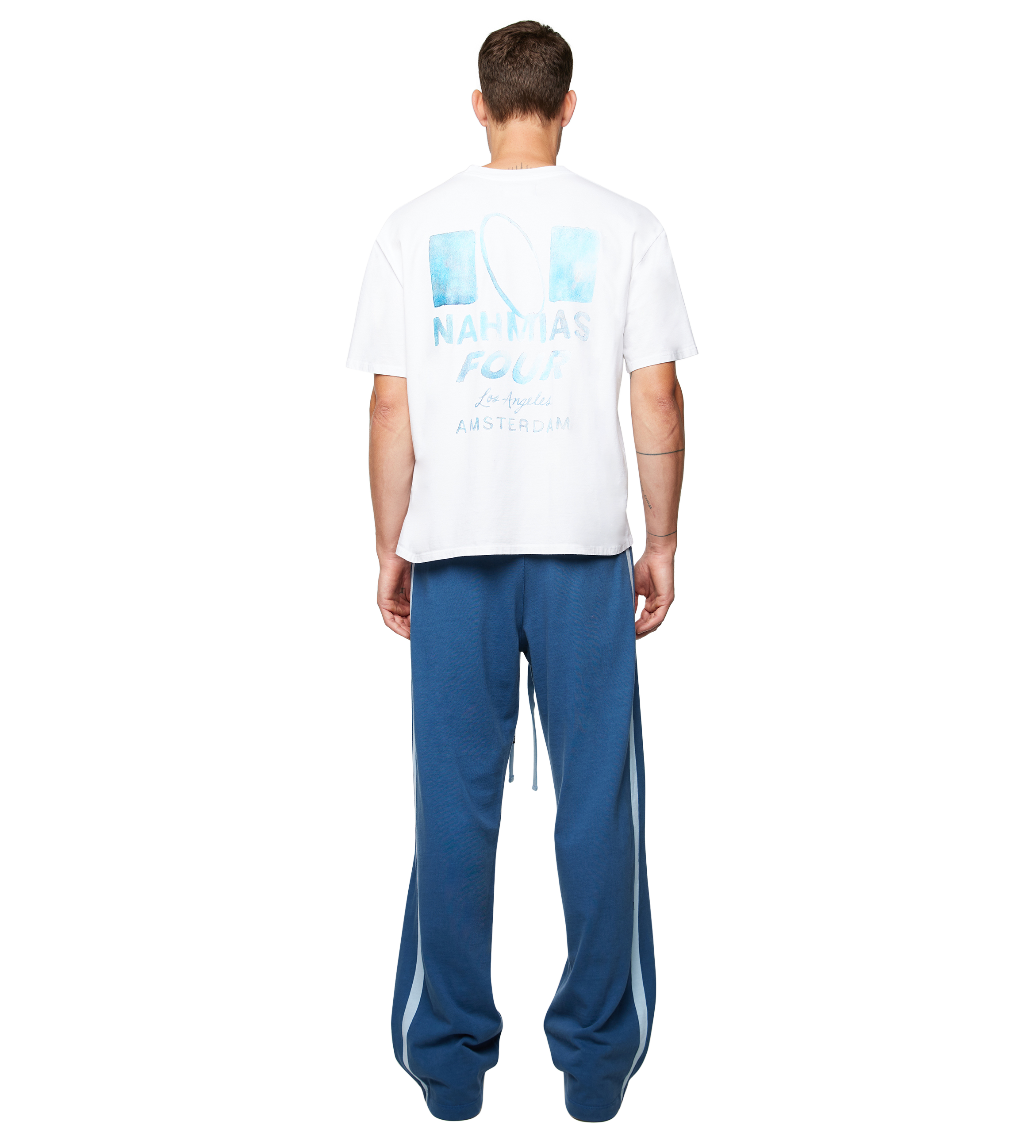 Nahmias x FOUR Logo Ring Heavy Cotton Trackpants Blue