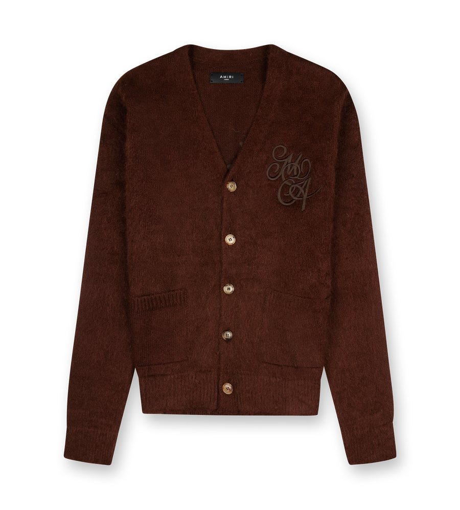 MA Swirl Cardigan Dark Brown