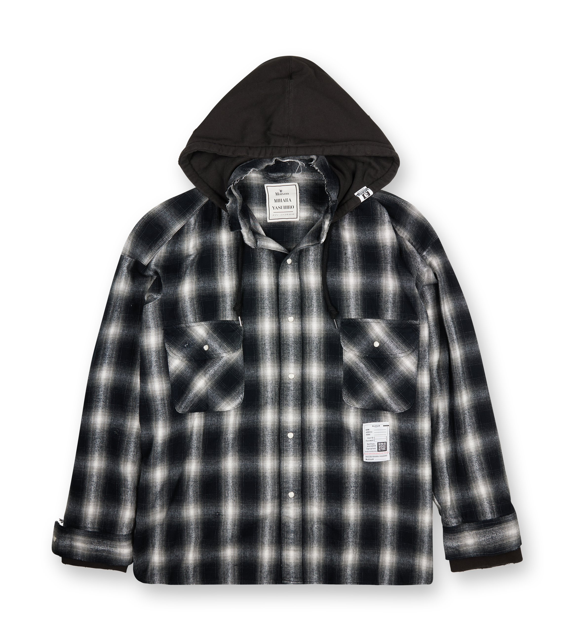 Hood Combined Check Shirt