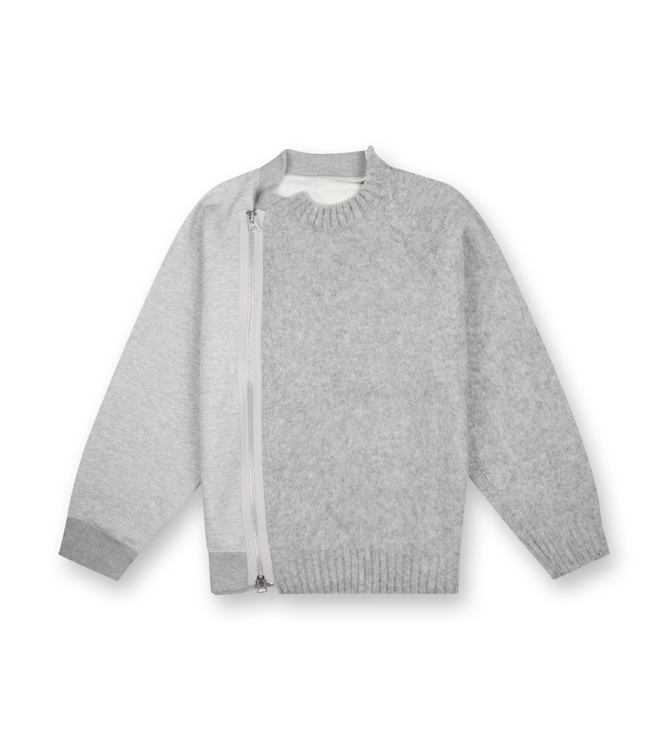 Knit Blouson Light Gray