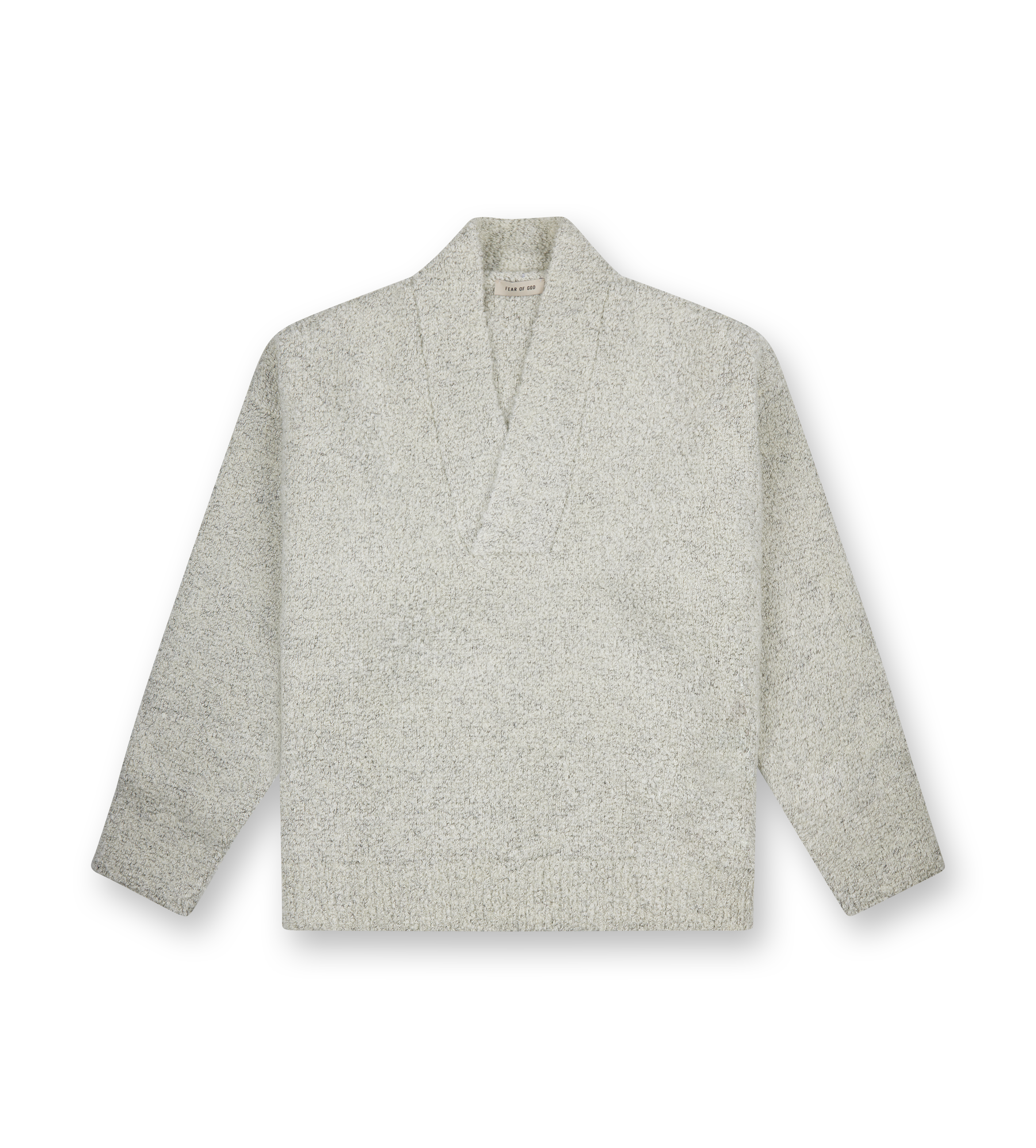 Wool Mohair V-neck Sweater White