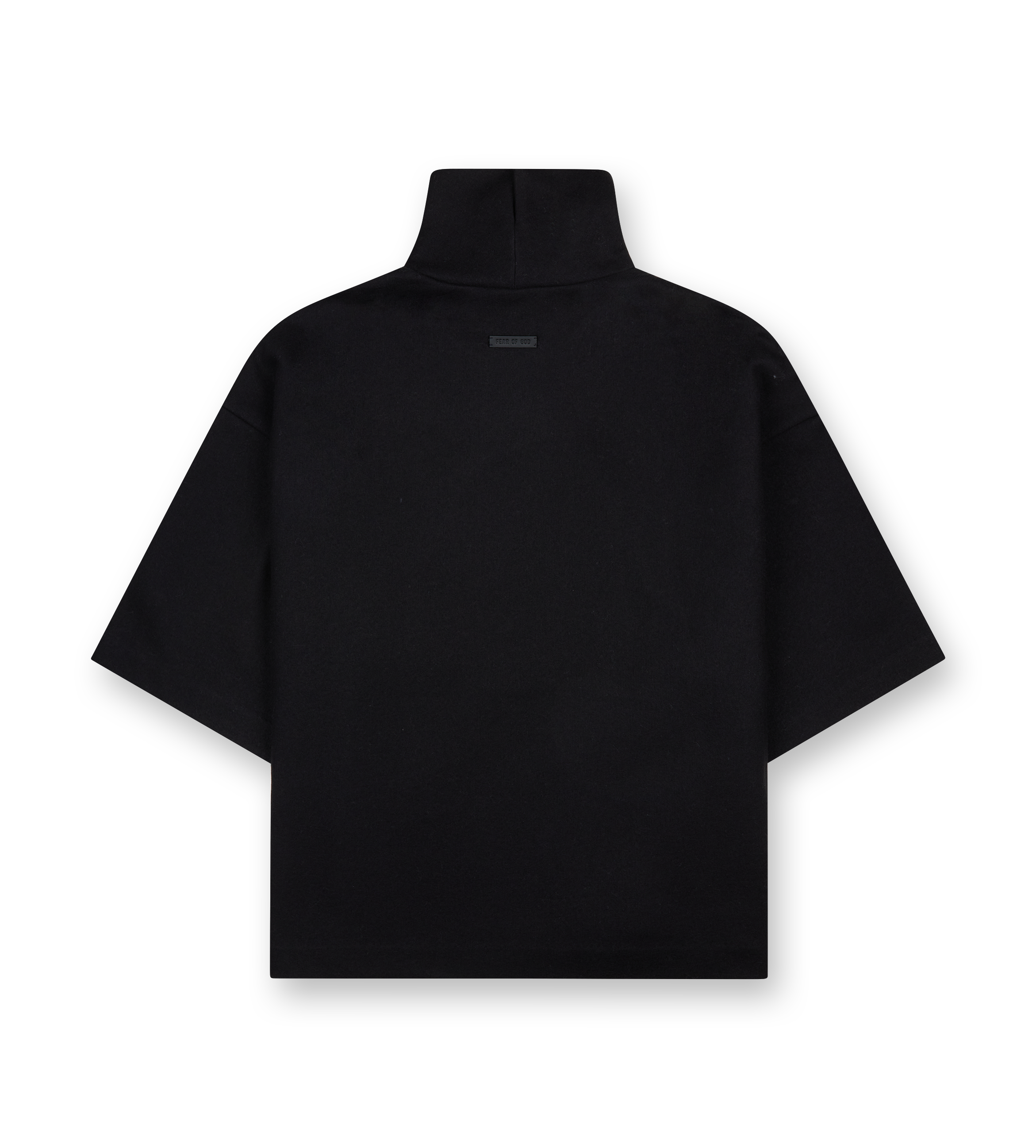 Cotton Wool High Neck Shirt Black