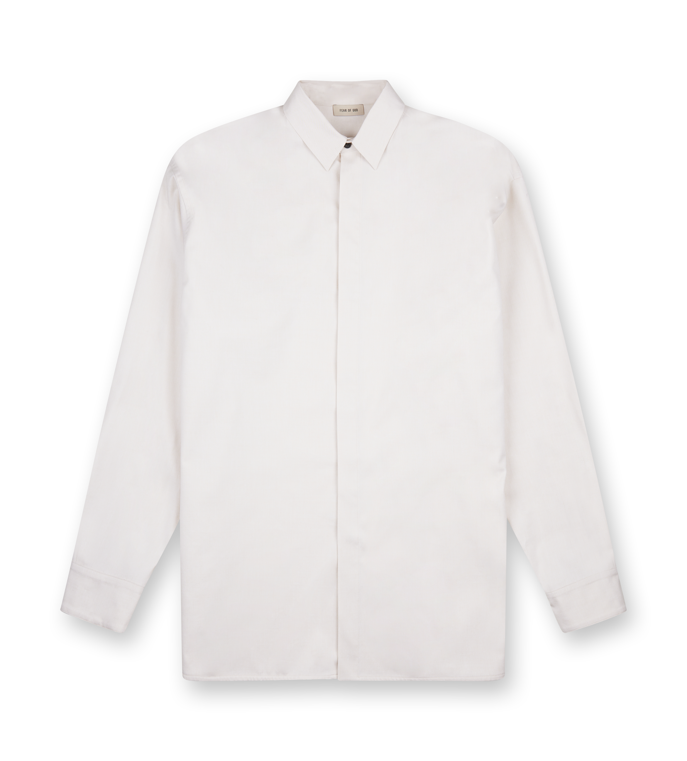 Oxford Vented Button Up Shirt Cream