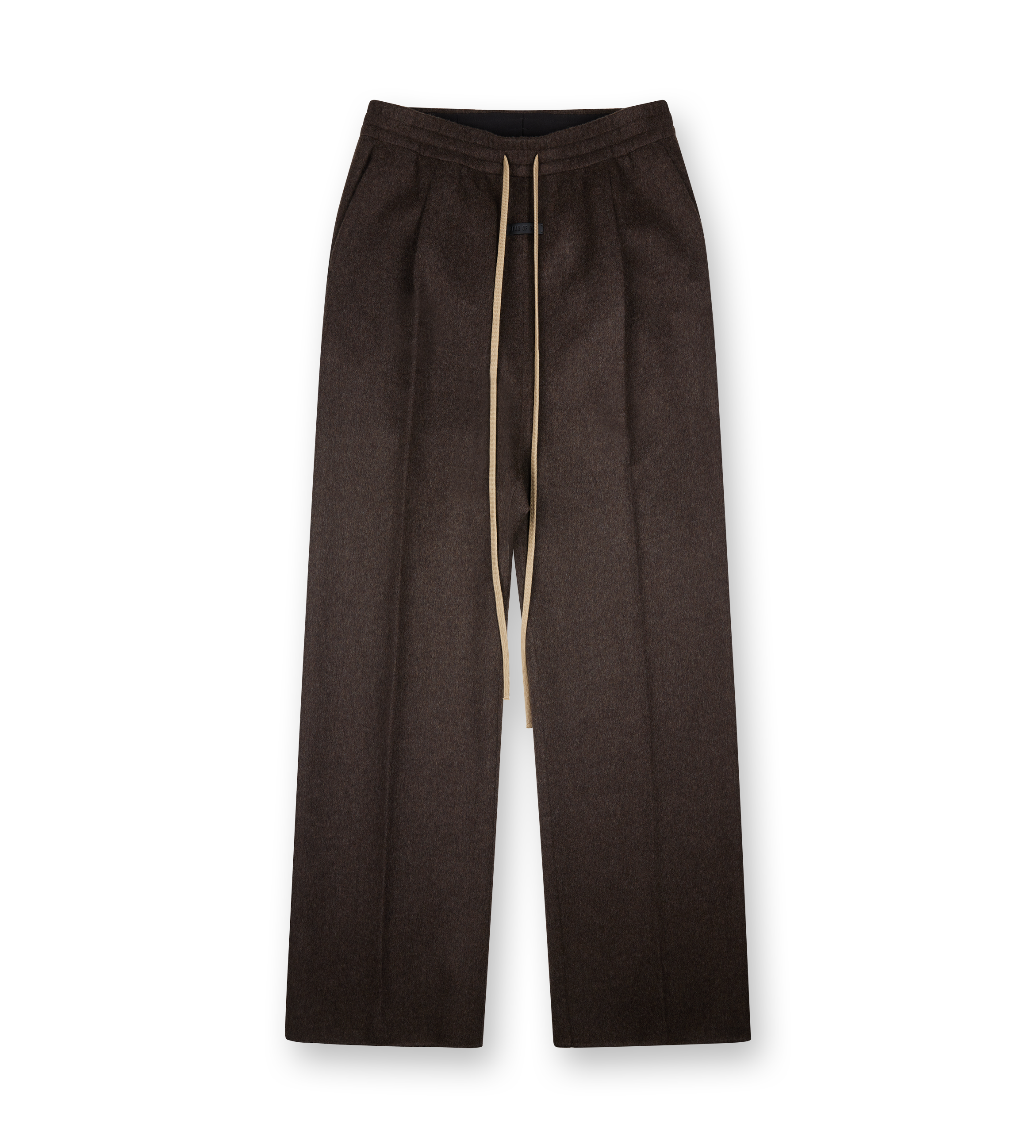 Brushed Wool Cashmere Wide Leg Pants Mocha