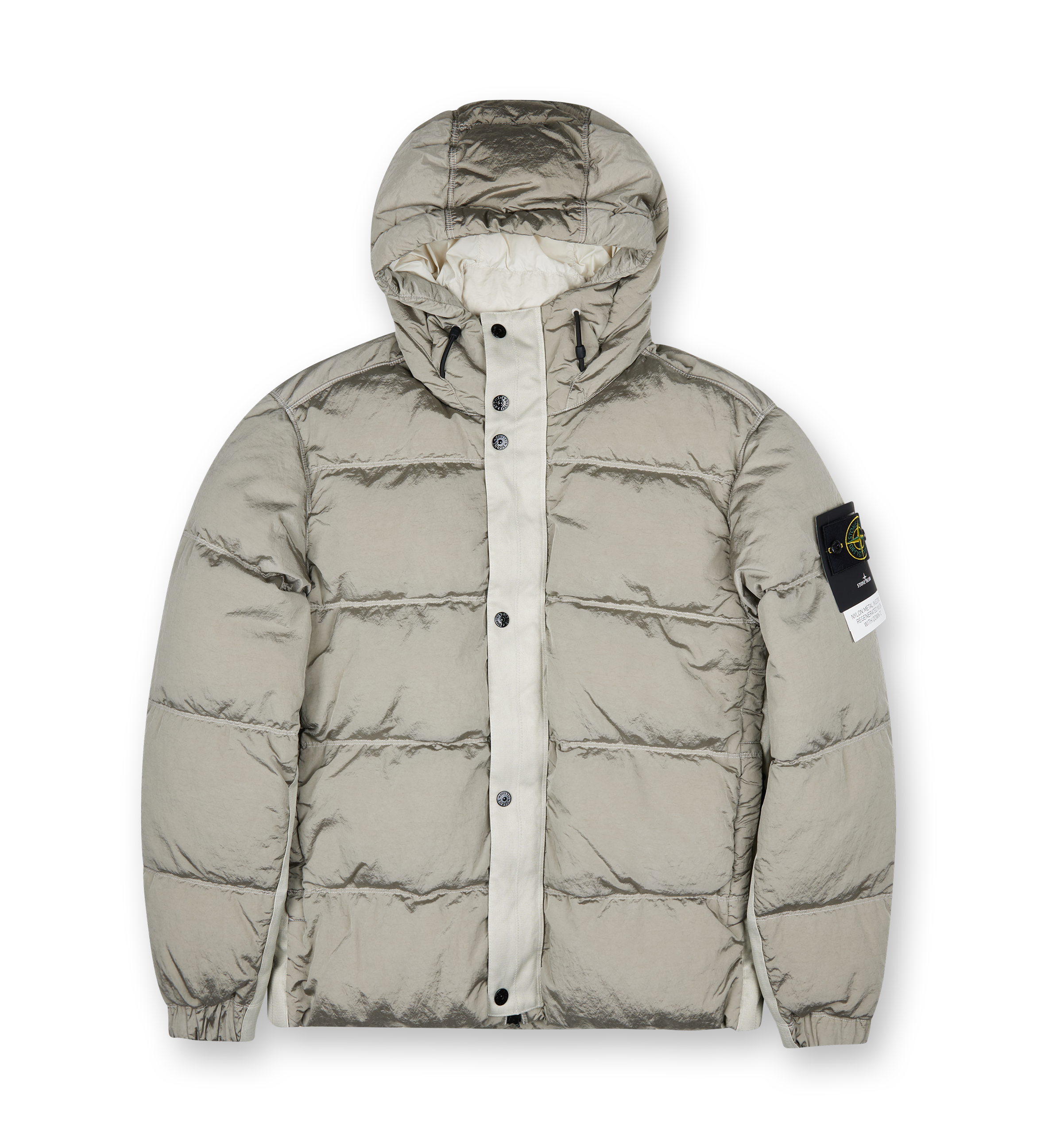 Hooded Down Jacket Beige