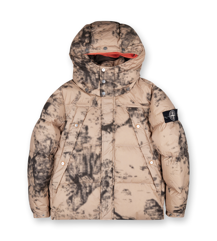 Earth Mapping Camo Down Jacket