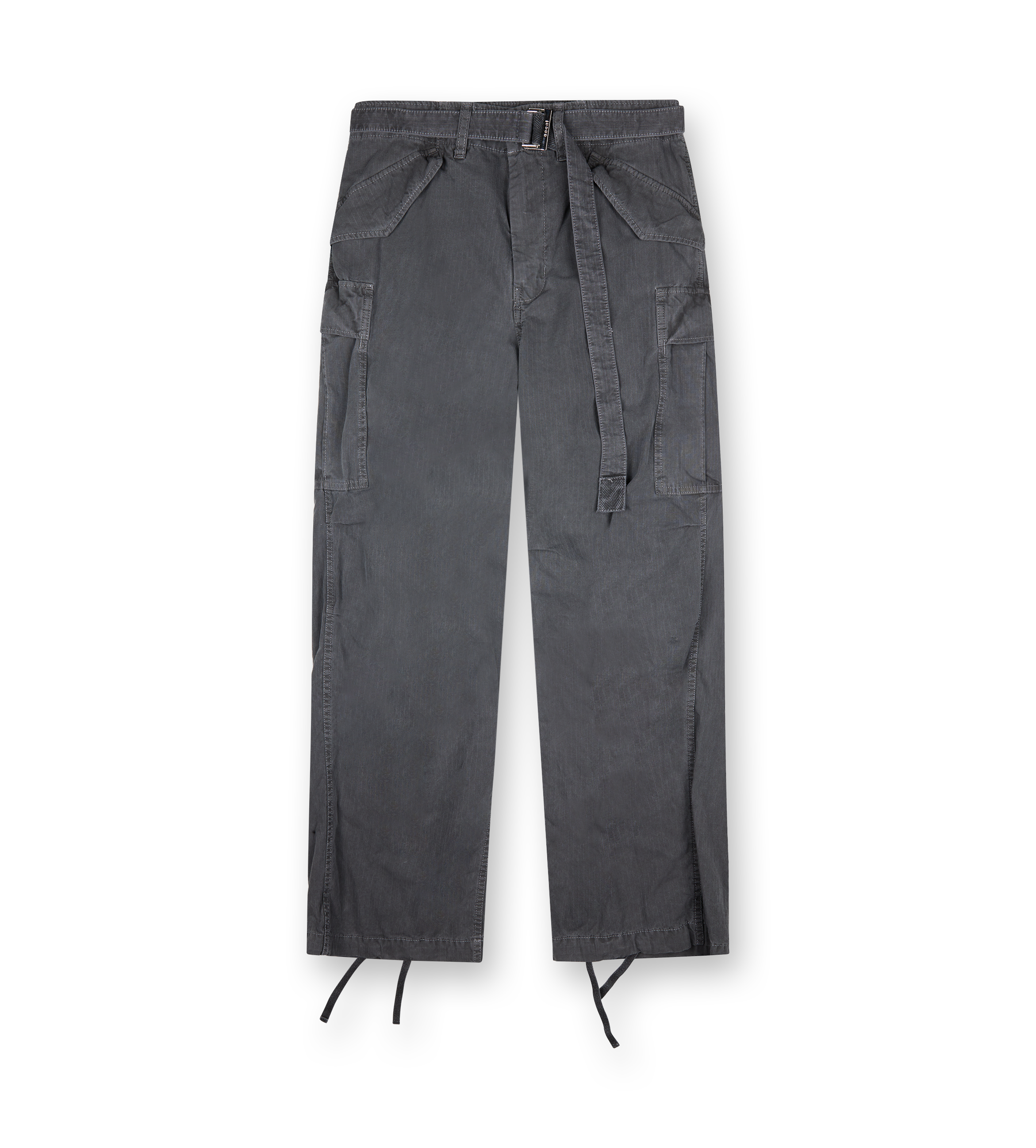 Garment Dye Rip Stop Pants Black