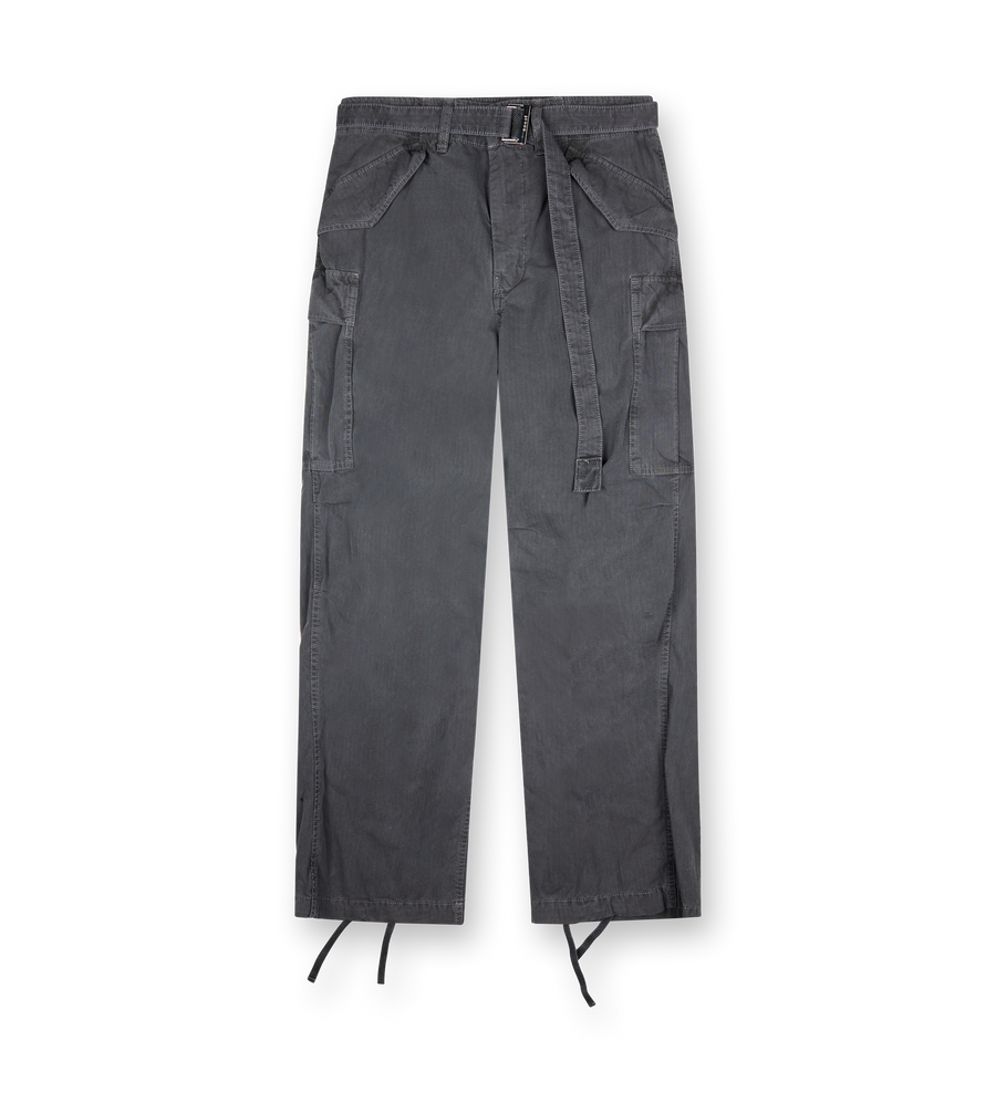 Garment Dye Rip Stop Pants Black