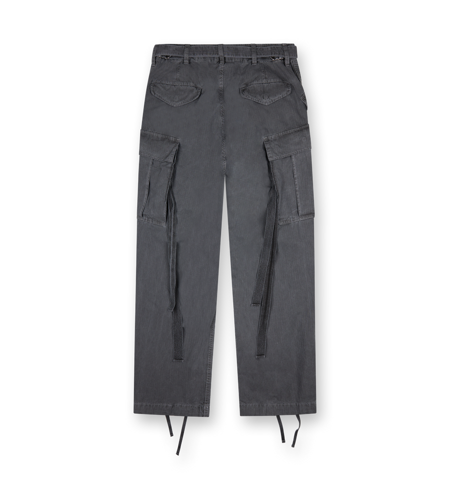 Garment Dye Rip Stop Pants Black