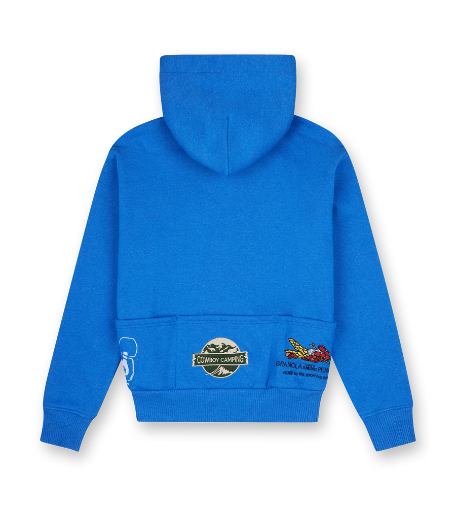 Fast Packing Multi Pocket Zip Hoodie Deep Blue