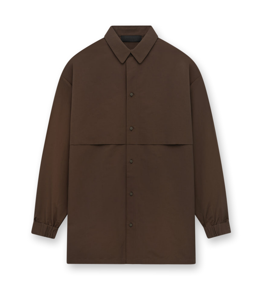 Military Nylon Overshirt Brown