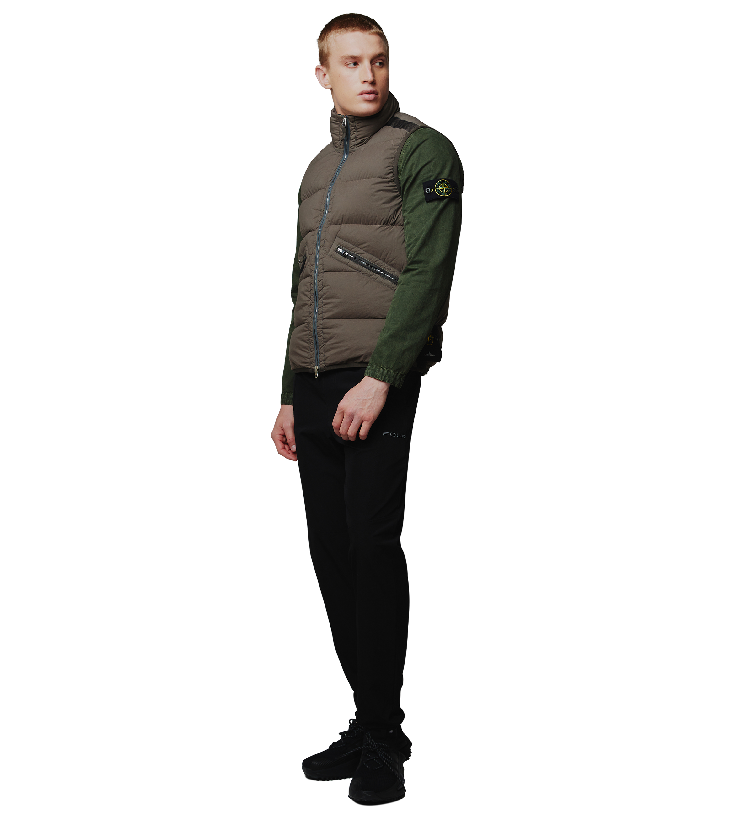 Logo-Appliquéd Webbing-Trimmed Quilted Shell Down Gilet