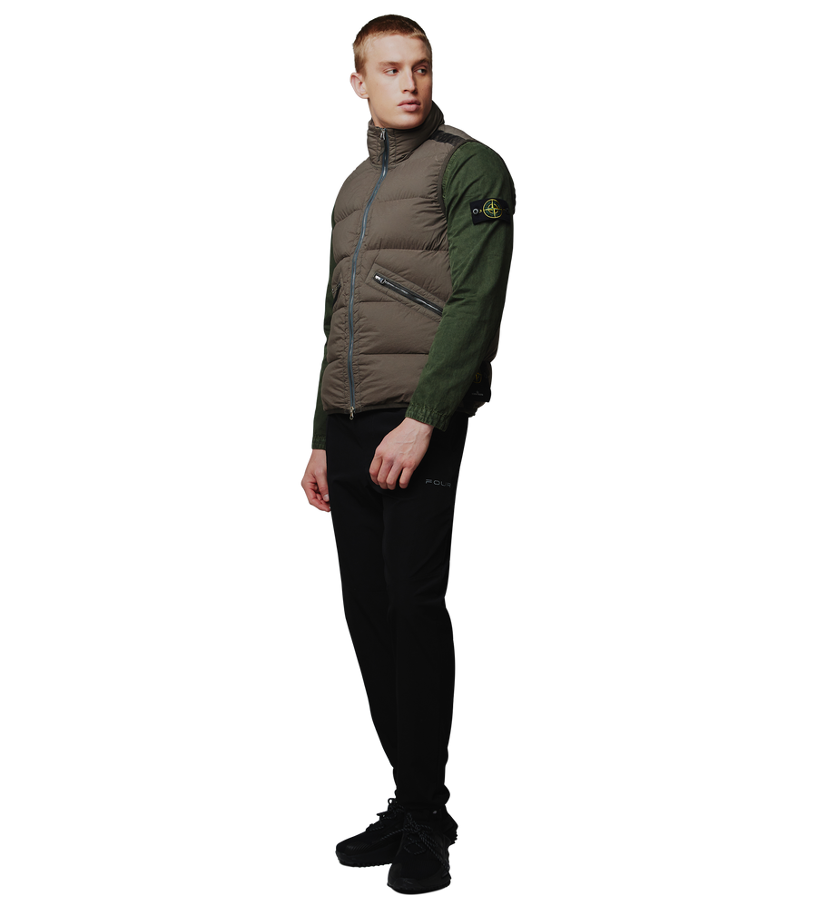 Logo-Appliquéd Webbing-Trimmed Quilted Shell Down Gilet