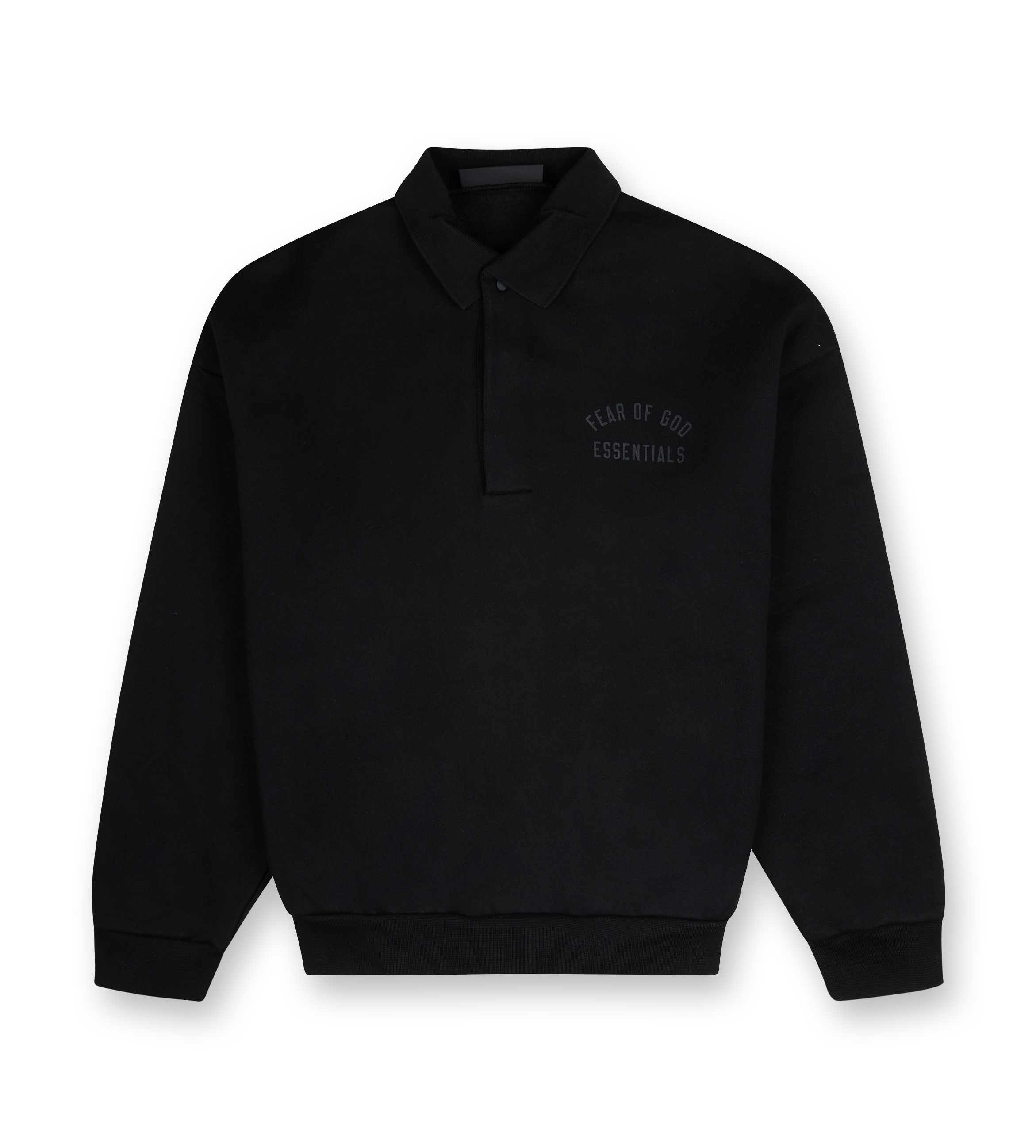 Fleece Polo Black