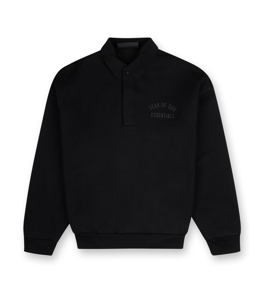 Fleece Polo Black