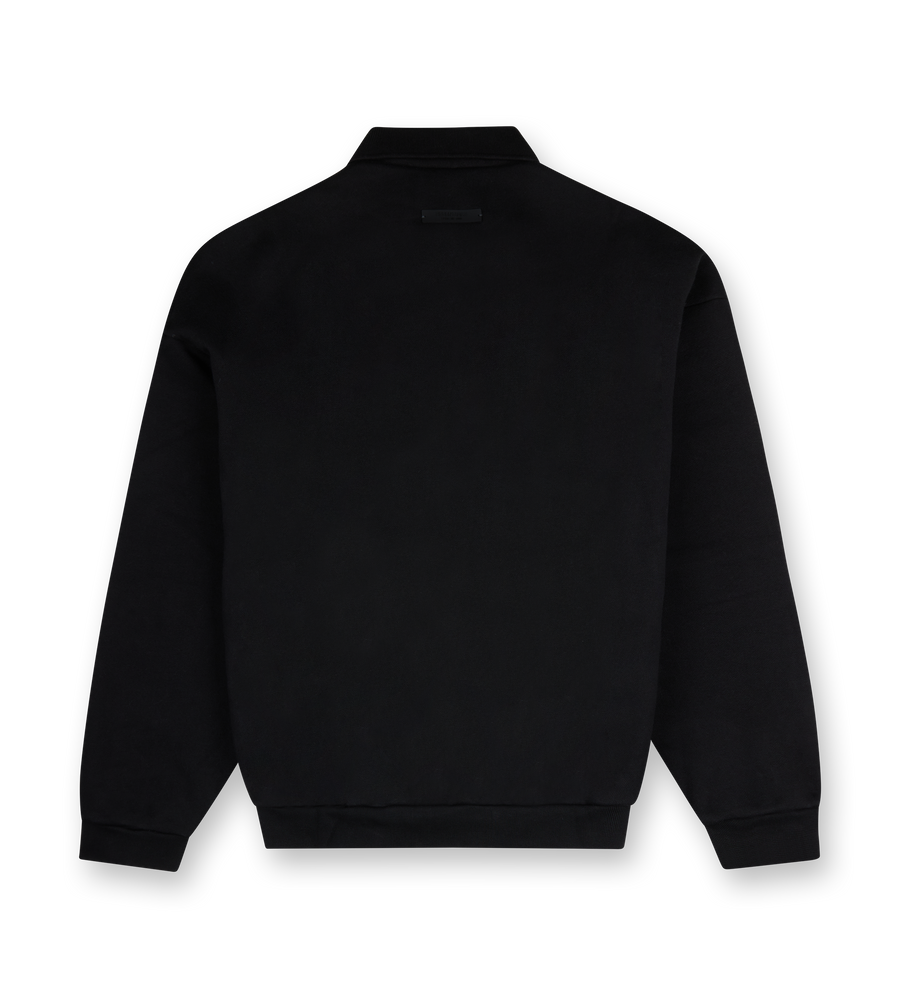 Fleece Polo Black