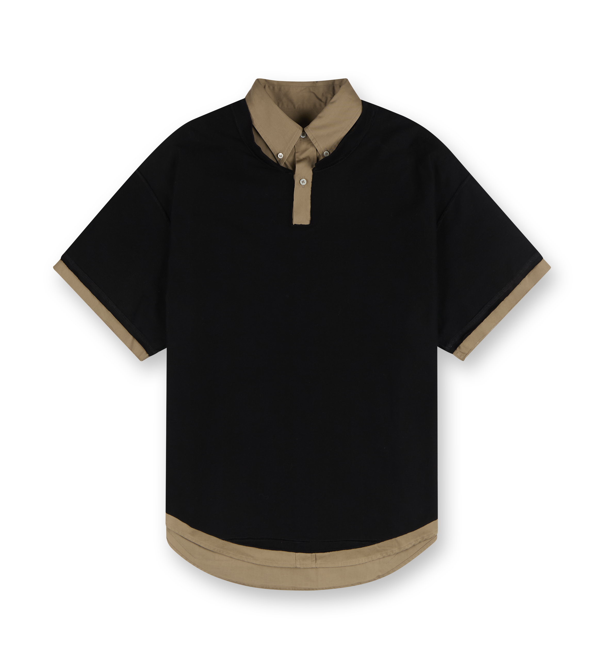 Polo Shirt Black and Camel