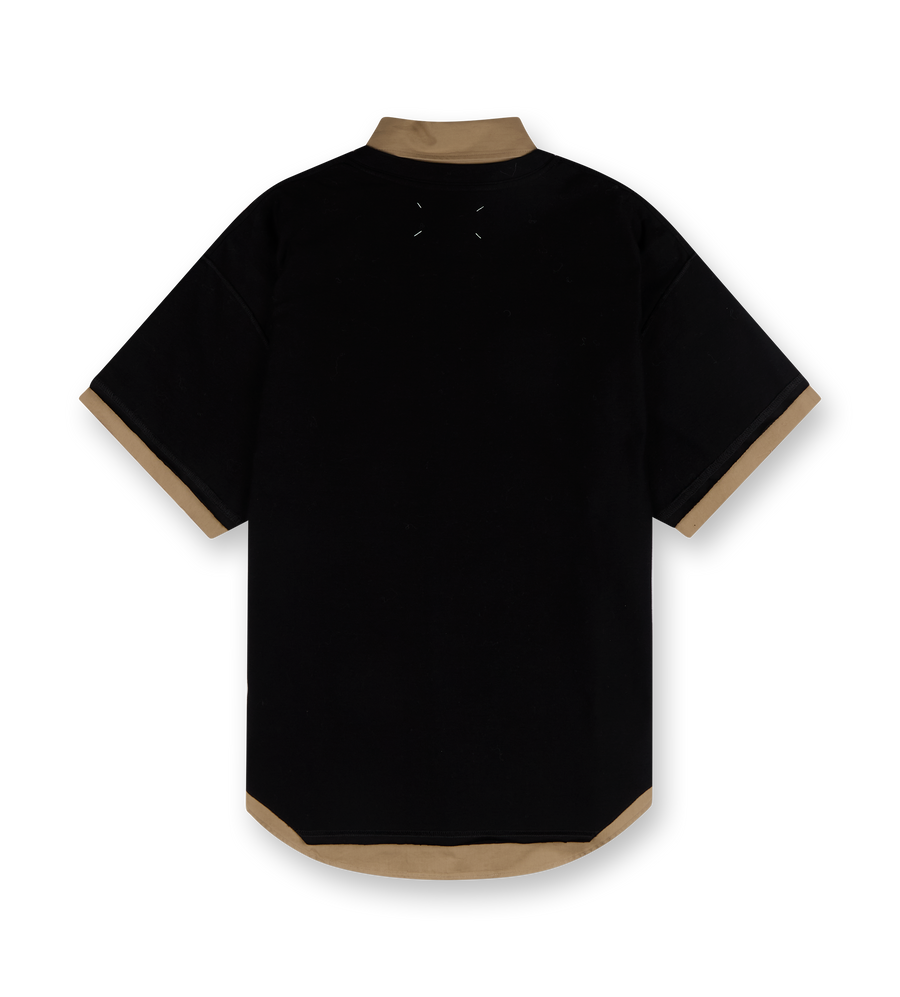 Polo Shirt Black and Camel