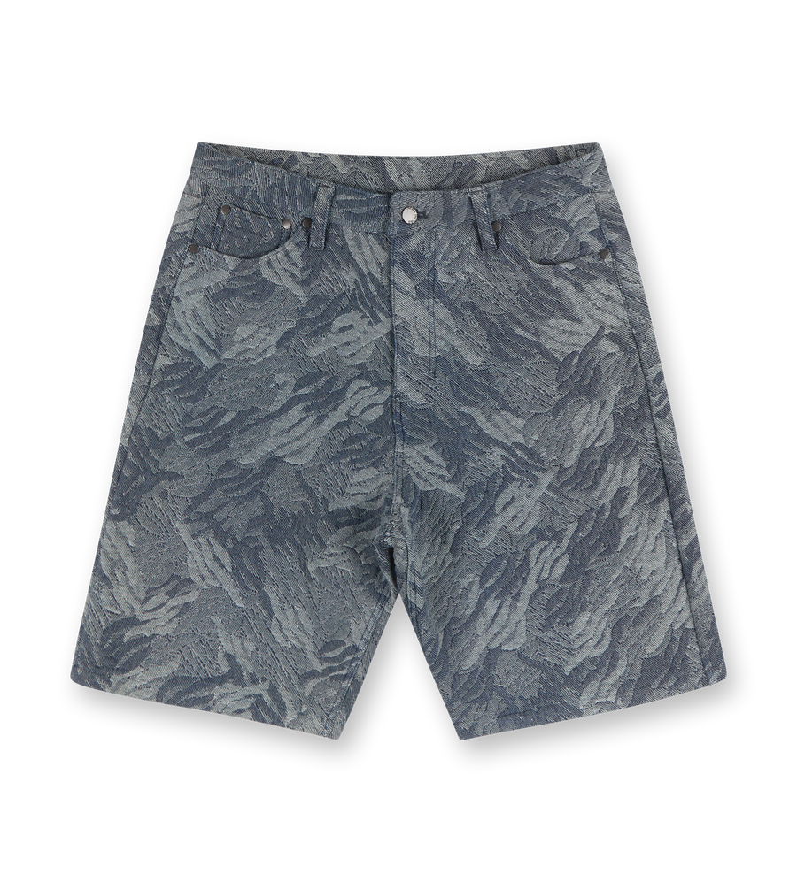 Monogram Jeans Shorts Camo