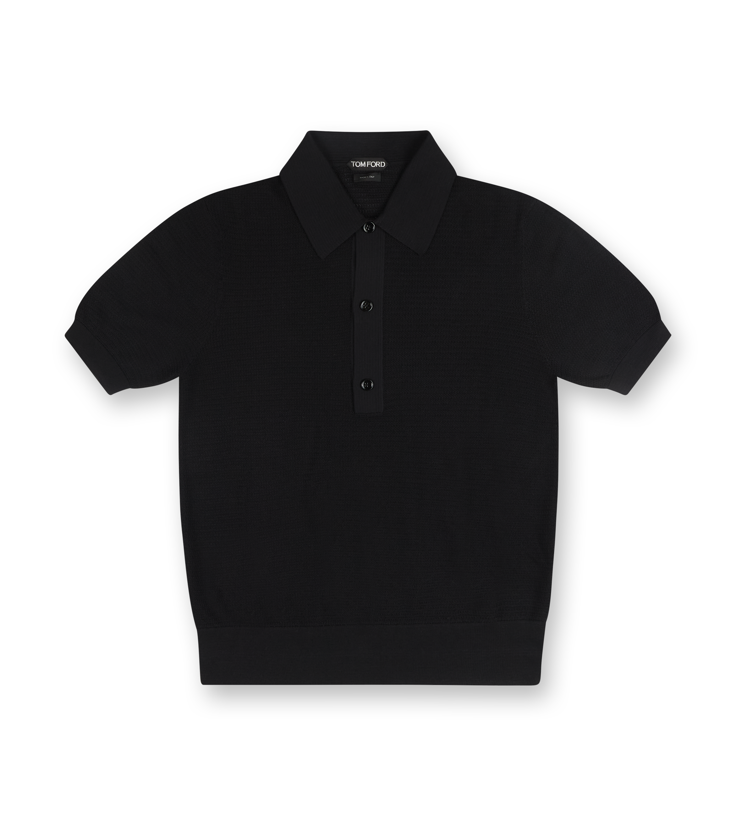 Knitted Polo Shirt Black