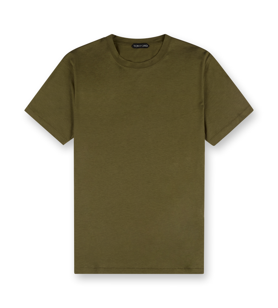 Crewneck T-shirt Olive Green