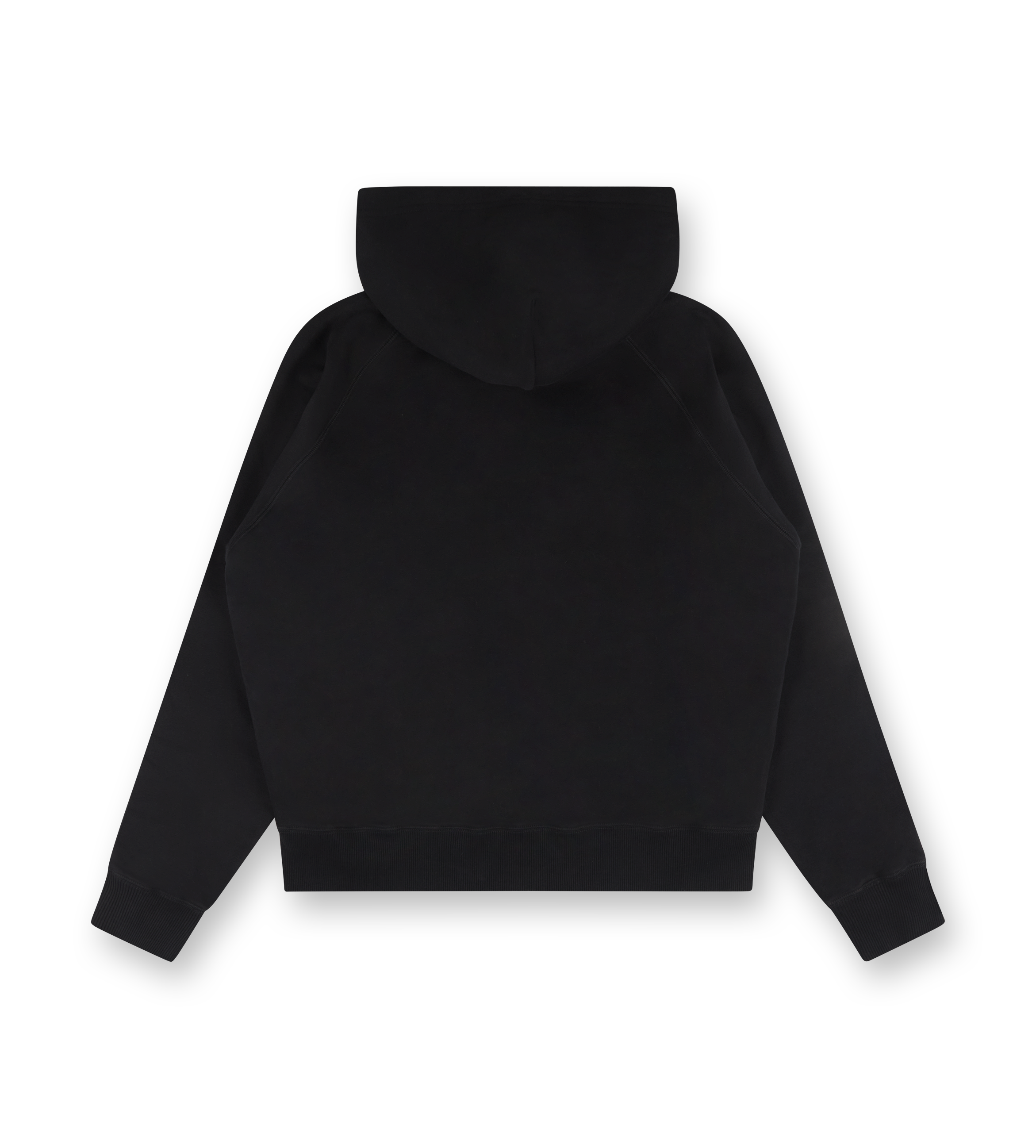 Cut and Sewn Zip Hoodie THR Black